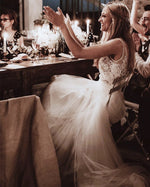 Load image into Gallery viewer, Tulle Boho Wedding Dress For Bride

