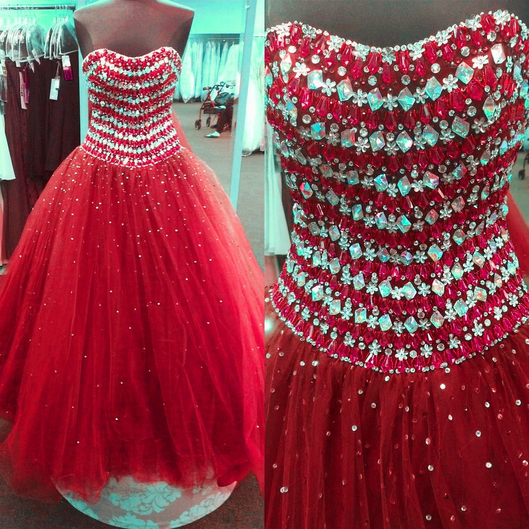 sparkly crystal beaded sweetheart ball gowns quinceanera dresses 2017