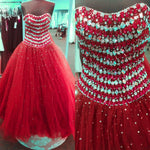 Cargar imagen en el visor de la galería, sparkly crystal beaded sweetheart ball gowns quinceanera dresses 2017
