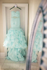 Afbeelding in Gallery-weergave laden, Sweetheart Organza Ruffles Mermaid Wedding Dresses 2017
