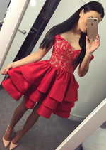 Cargar imagen en el visor de la galería, Red-Prom-Short-Dresses
