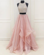 Cargar imagen en el visor de la galería, light-pink-prom-dresses
