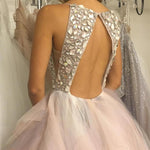 Load image into Gallery viewer, Crystal Beaded V Neck Organza Layered Wedding Dresses Ball Gowns
