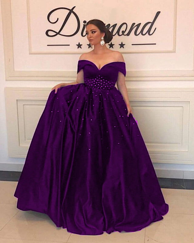 Purple Ball Gown Prom Dresses