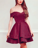 Load image into Gallery viewer, Burgundy-Homecoming-Dresses-Short-Graduation-Dress-For-Women
