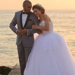 Load image into Gallery viewer, Crystal Beaded Sweetheart Wedding Ball Gown Dresses
