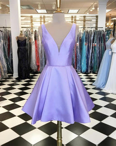 Lilac-Homecoming-Dresses-Short-Satin-Cocktail-Party-Dress
