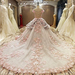 Cargar imagen en el visor de la galería, Vintage Floral Lace Flower Wedding Dresses Ball Gowns 2017
