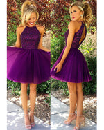 Load image into Gallery viewer, Grape Homecoming Dresses 2019
