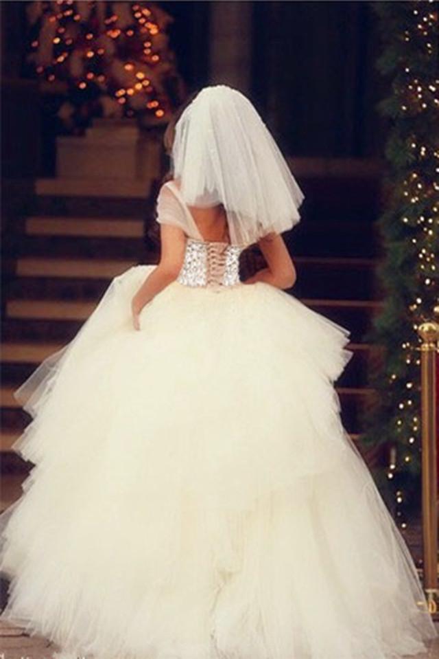 Bling Bling Pearl And Crystal Beaded Wedding Dress Ball Gown Off Shoulder