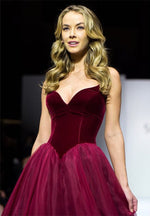Load image into Gallery viewer, Burgundy-Evening-Dresses
