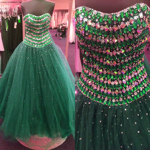 sparkly crystal beaded sweetheart ball gowns quinceanera dresses 2017