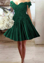 Load image into Gallery viewer, Emerald-Green-Bridesmaid-Dresses-Short
