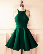 Cargar imagen en el visor de la galería, Emerald-Green-Homecoming-Dresses-Short-Prom-Dresses
