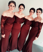 Load image into Gallery viewer, Sleeved-Bridesmaid-Dresses
