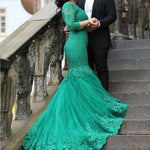 Load image into Gallery viewer, Elegant Lace 3/4 Sleeve Mermaid Evening Dresses
