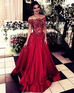 Cargar imagen en el visor de la galería, Dark Red Prom Dresses
