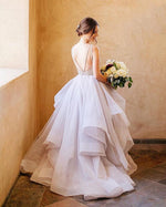 Load image into Gallery viewer, Embroidery Beading Organza Ruffles Princess Wedding Dresses 2022
