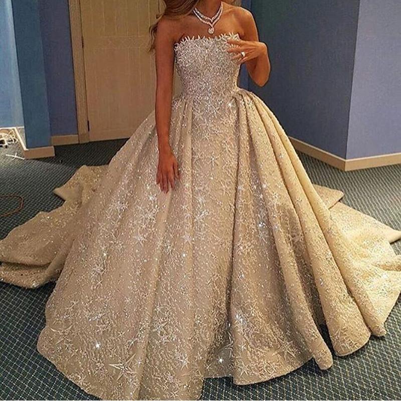 Luxury Lace Wedding Dresses Ball Gowns From Dubai