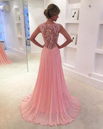 Load image into Gallery viewer, Lace-Appliques-Prom-Dresses
