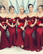 Cargar imagen en el visor de la galería, Bridesmaid-Dresses-Burgundy
