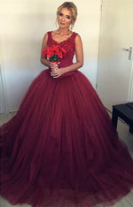 Load image into Gallery viewer, Wedding Dresses Maroon
