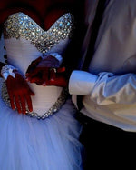 Load image into Gallery viewer, Crystal Beaded Sweetheart Organza Wedding Dresses Princess
