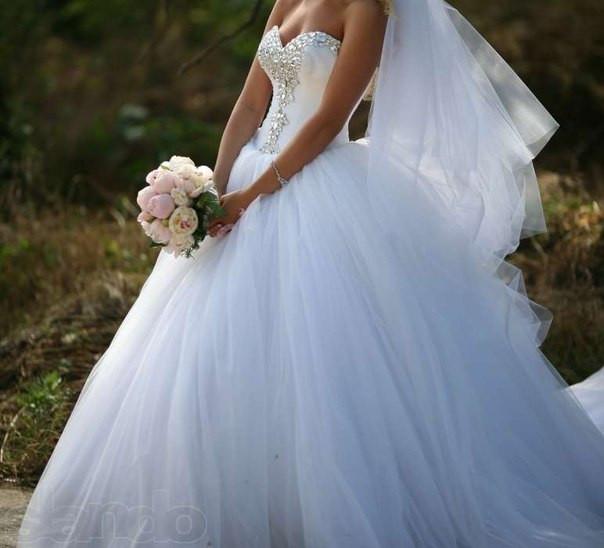 Crystal Beaded Sweetheart Organza Wedding Dresses Princess