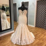 Load image into Gallery viewer, Crystal Beaded Sweetheart Lace Mermaid Wedding Gowns
