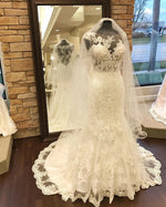 Cargar imagen en el visor de la galería, romantic lace wedding dresses mermaid bridal gowns 2019
