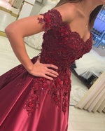 Load image into Gallery viewer, burgundy-quinceanera-dresses
