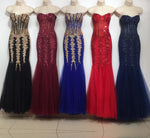 Load image into Gallery viewer, Stunning Beading Sweetheart Bodice Corset Mermaid Evening Dresses Pageant Gowns
