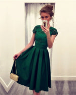 Load image into Gallery viewer, Dark-Green-Cocktail-Dresses
