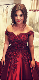 Cargar imagen en el visor de la galería, Evening-Gowns-Burgundy

