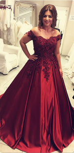 Cargar imagen en el visor de la galería, Wedding-Gowns-Burgundy
