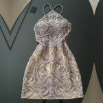 Cargar imagen en el visor de la galería, Cute Crystal Beaded Halter Prom Dresses Short Homecoming Party Gowns
