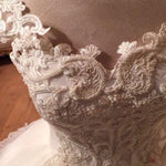 Cargar imagen en el visor de la galería, Romantic Lace Pearl Beaded Sweetheart Wedding Dresses Ball Gowns
