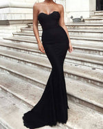 Load image into Gallery viewer, Black-Lace-Evening-Gowns
