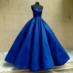 Load image into Gallery viewer, Navy-Blue-Ball-Gown-Dresses
