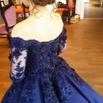 Cargar imagen en el visor de la galería, Pretty-Long-Sleeves-Prom-Gowns-2019-Quinceanera-Dress
