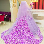 Load image into Gallery viewer, Long Sleeves Ball Gowns Flower Wedding Dresses Hijab For Muslim Arabic Women
