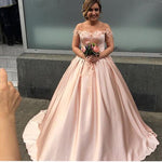 Load image into Gallery viewer, Elegant Handmade Flower Off Shoulder Quinceanera Dresses Blush Pink Ball Gowns
