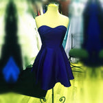 Load image into Gallery viewer, Flare And Fitted Satin Homecoming Dresses Short Prom Gowns 2017
