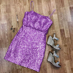 Load image into Gallery viewer, Spaghetti Straps Short Sequins Bridesmaid Dresses

