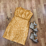 Load image into Gallery viewer, Spaghetti Straps Short Sequins Bridesmaid Dresses
