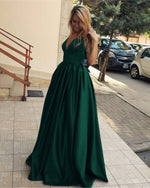 Load image into Gallery viewer, Dark-Green-Formal-Dresses
