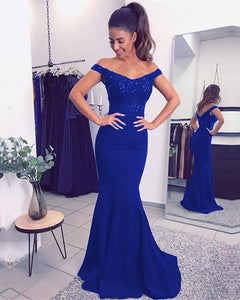royal blue prom dresses long