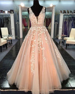 Load image into Gallery viewer, champagne-ballgown-dresses

