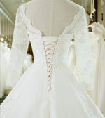 Cargar imagen en el visor de la galería, Vintage 1950s Lace Embroidery Ball Gowns Wedding Dresses Long Sleeves 2017
