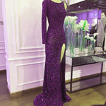 Load image into Gallery viewer, Fully Crystal Beaded Mermaid Evening Dresses One Shoulder Prom Gowns
